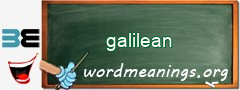 WordMeaning blackboard for galilean